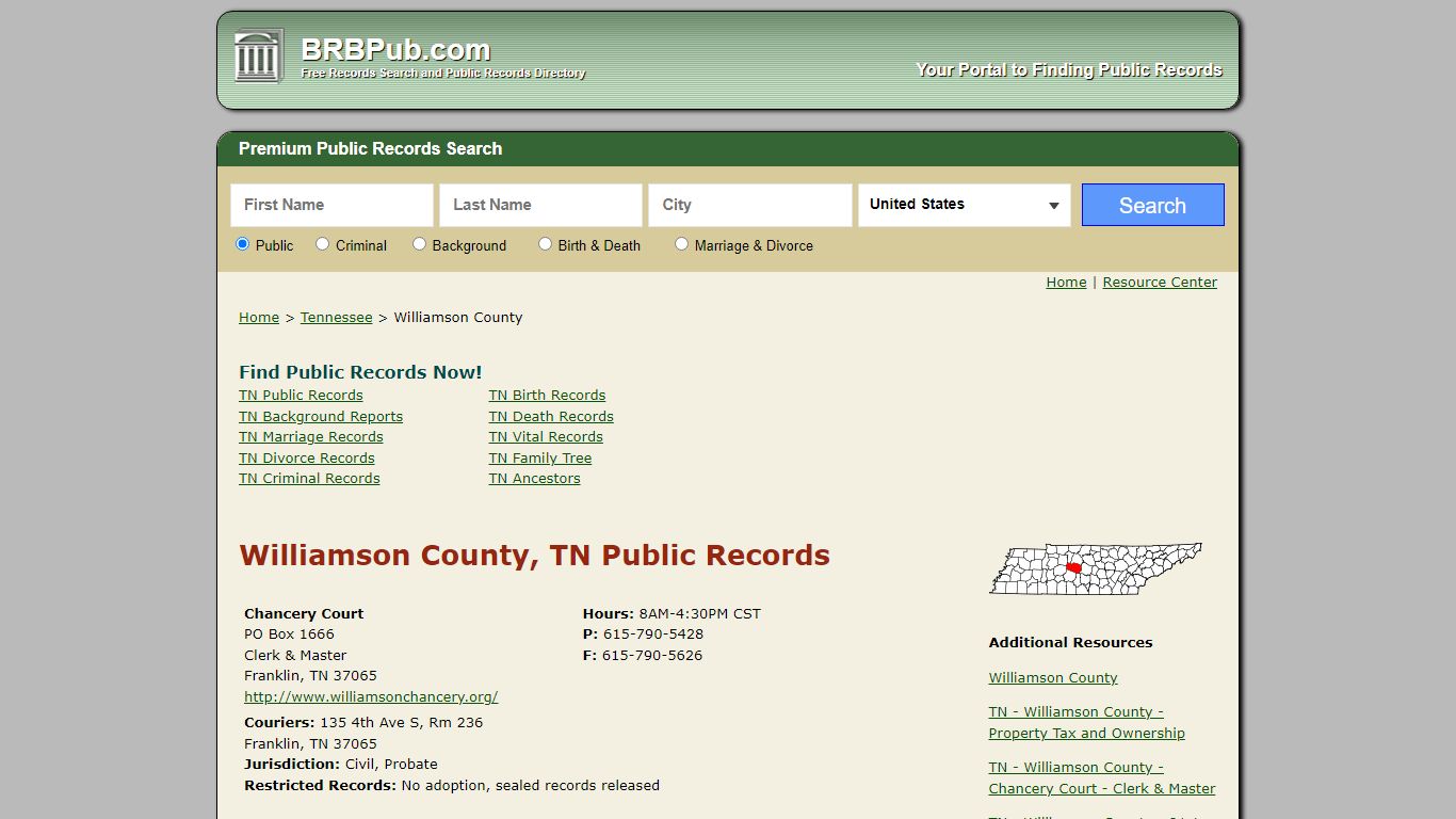 Williamson County Public Records | Search Tennessee ...